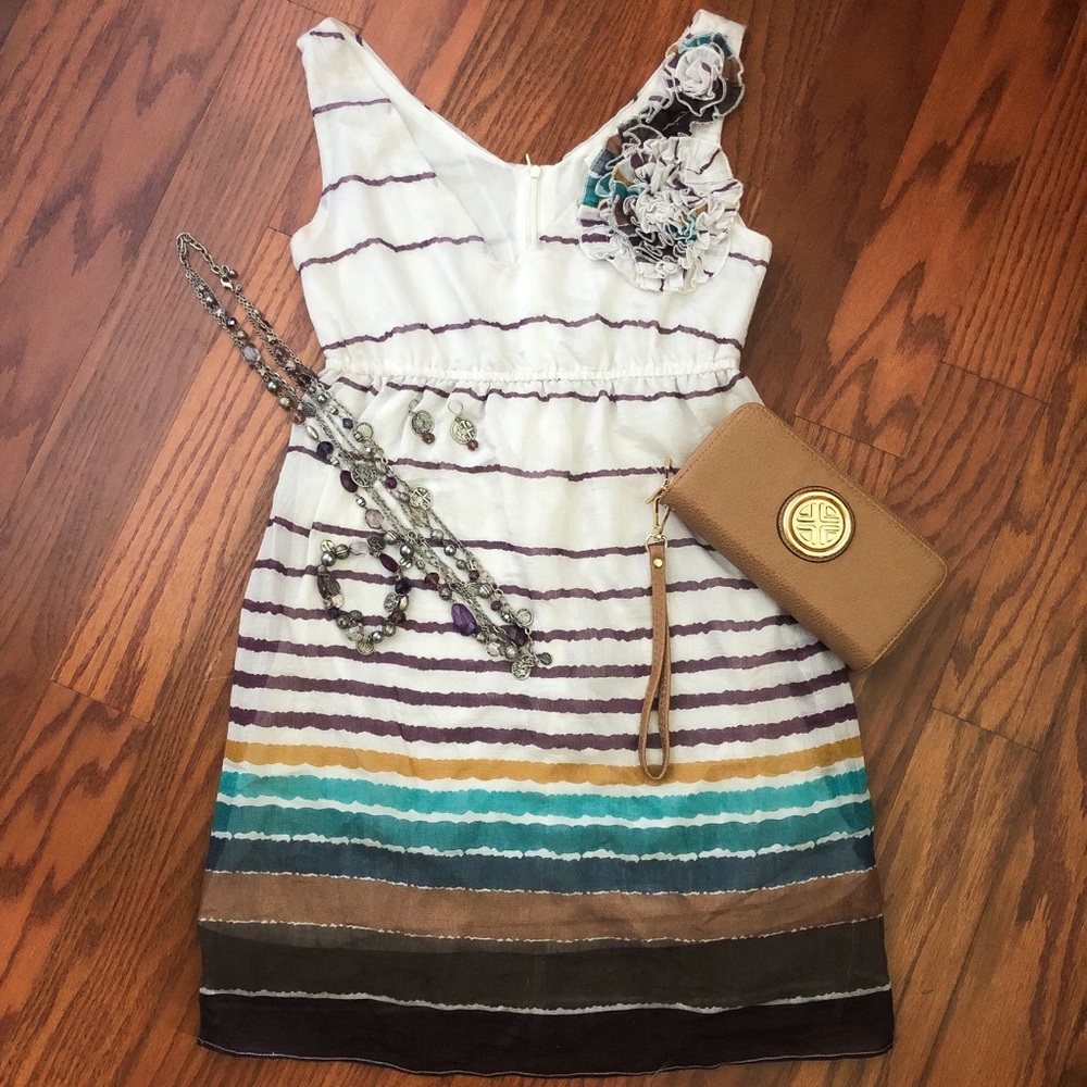 White striped boutique style dress.